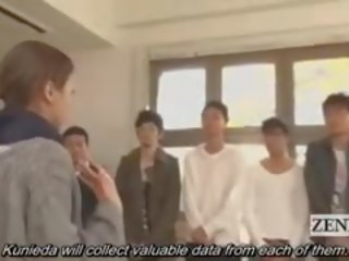 Subtitled נקבה בלבוש וגברים עירומים ביחד יפני ביזארי קבוצה פִּיר inspection